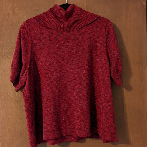 *sold* Apt. 9 red short sleeve sparkle sweater - Picture 7 of 8